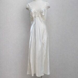 Victorias Secret Vintage Bridal Slip Dress Lace Wedding Ivory White Size Large